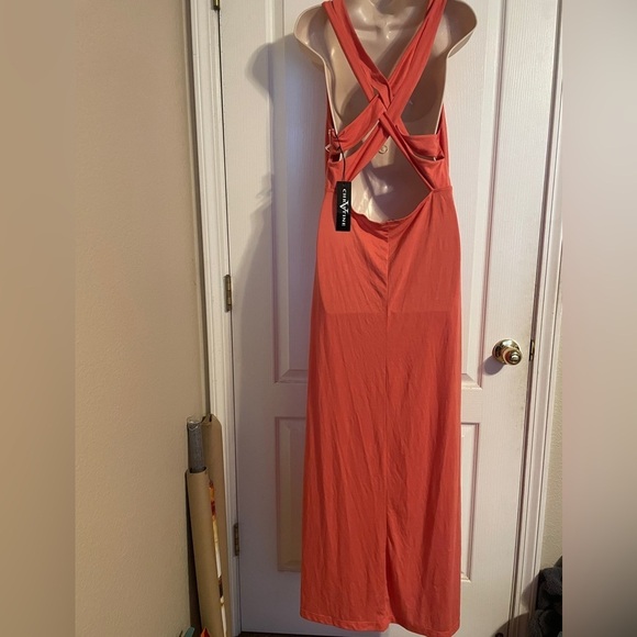 NWT Christine V Coral Maxi Dress Sz XL - Picture 2 of 7
